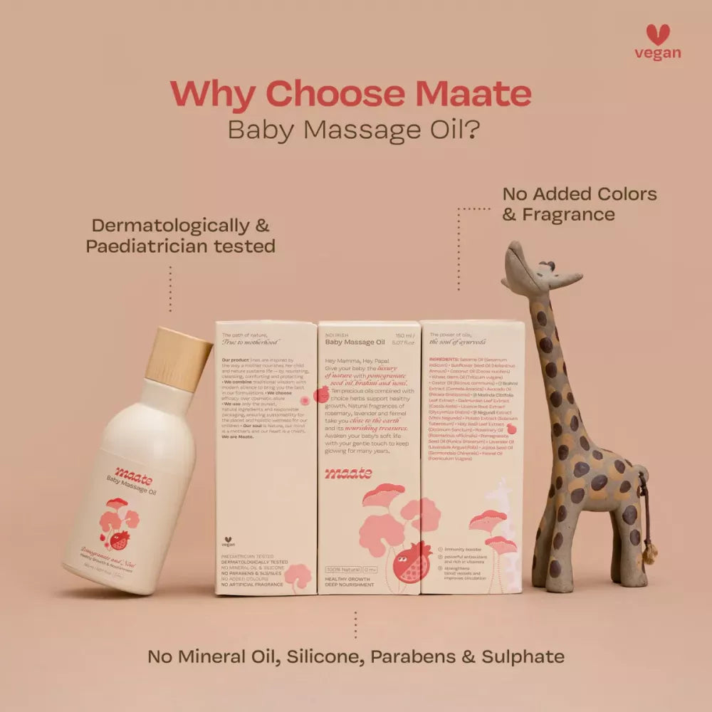 Maate Baby Massage Oil & Hair Oil Combo