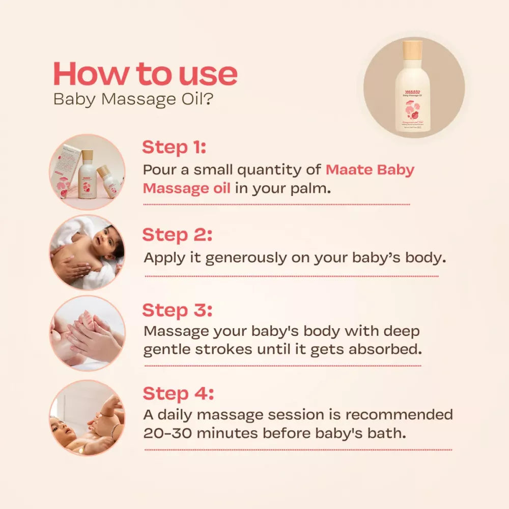Maate Baby Massage Oil & Hair Oil Combo
