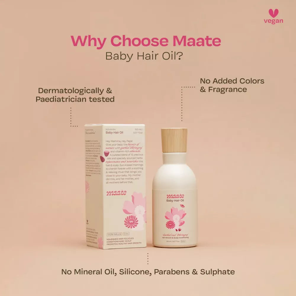 Maate Baby Massage Oil & Hair Oil Combo