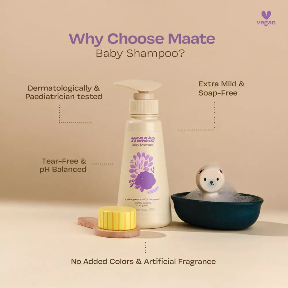 Maate Baby Shampoo - 250 ml (Pack of 2)