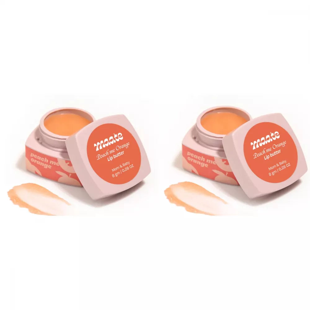Maate Peach Me Orange Lip Butter - 8 gms (Pack of 2)
