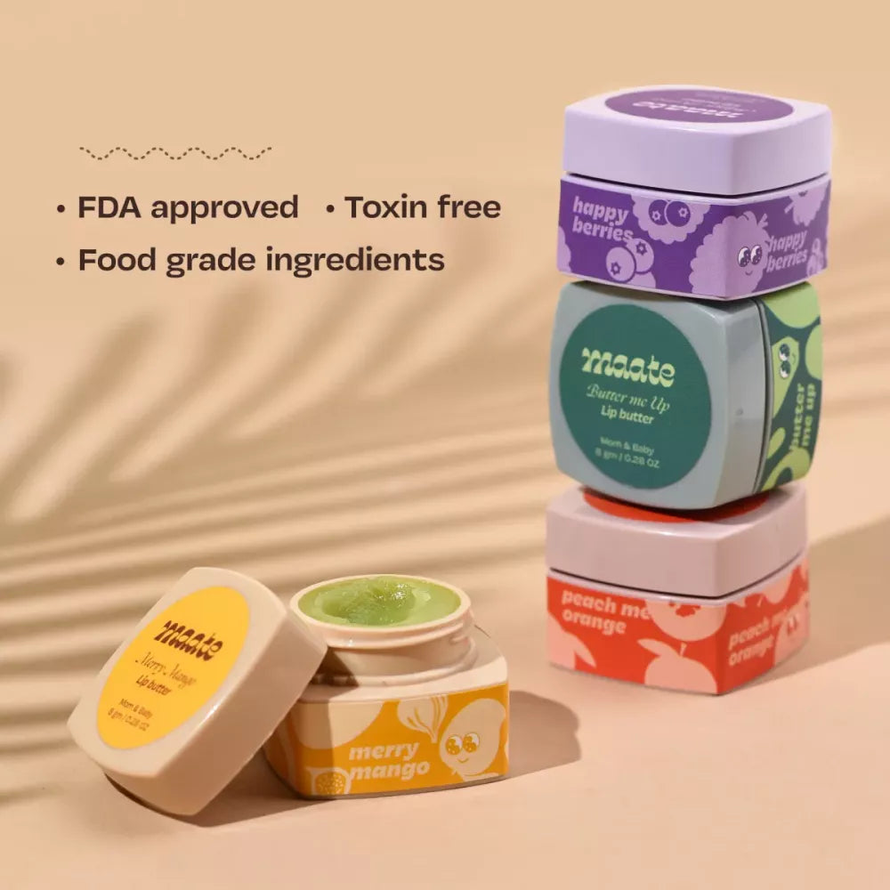 Maate Happy Berries Lip Butter - 8 gms (Pack of 2)