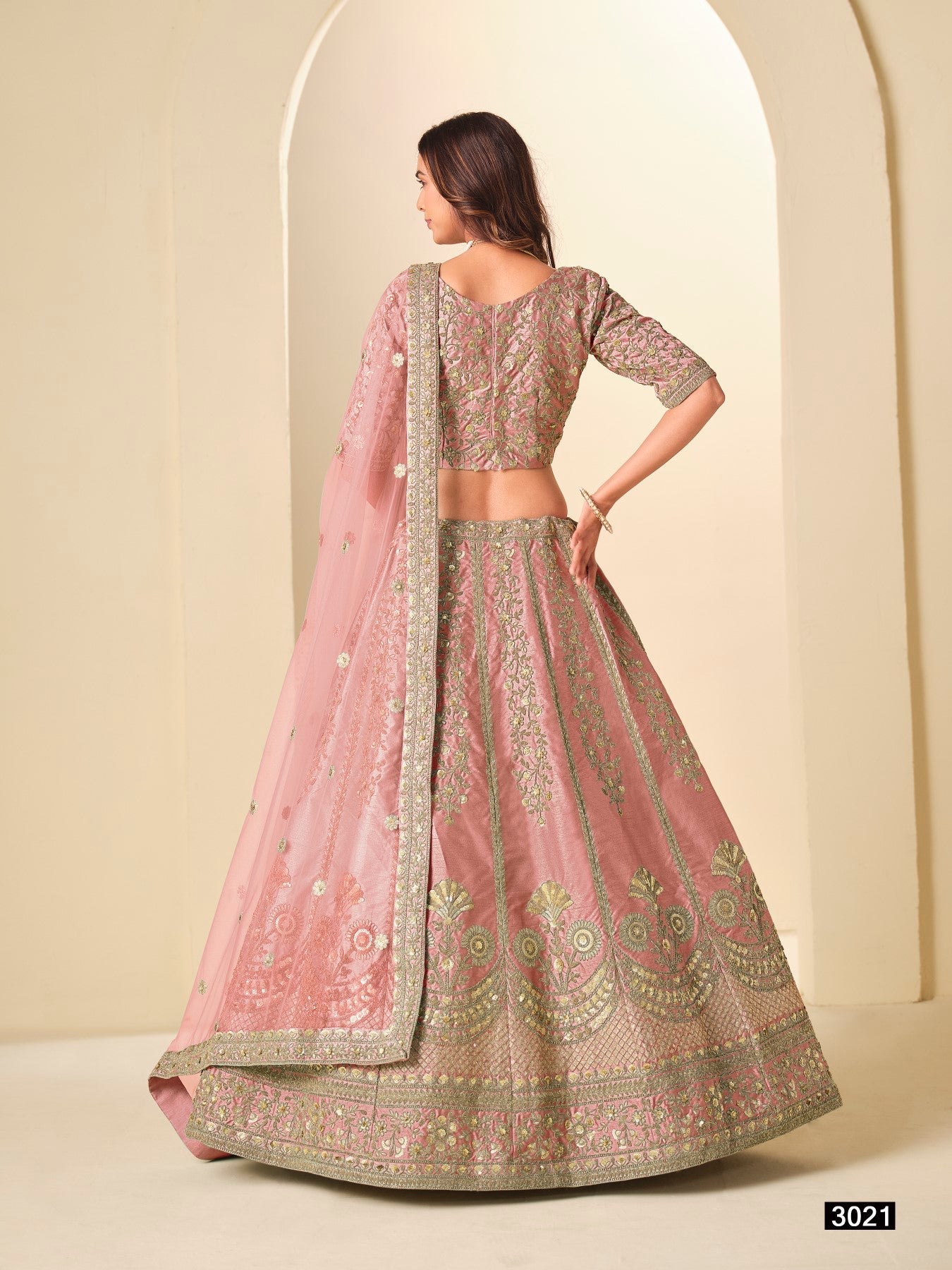 Anaita Pink Art Silk Lehenga Choli With Heavy Embroidery Work