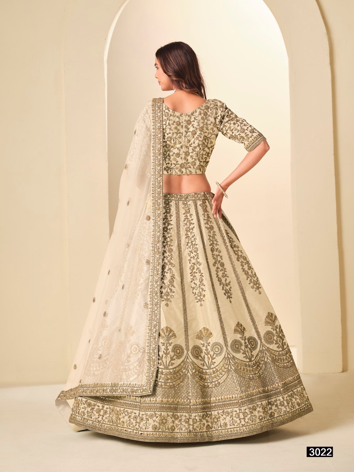 Anaita White Art Silk Lehenga Choli With Heavy Embroidery Work