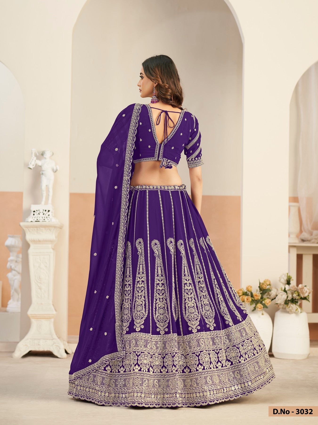 Anaita Violet Faux Georgette Lehenga Choli With Sequence Work