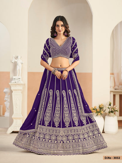 Anaita Violet Faux Georgette Lehenga Choli With Sequence Work