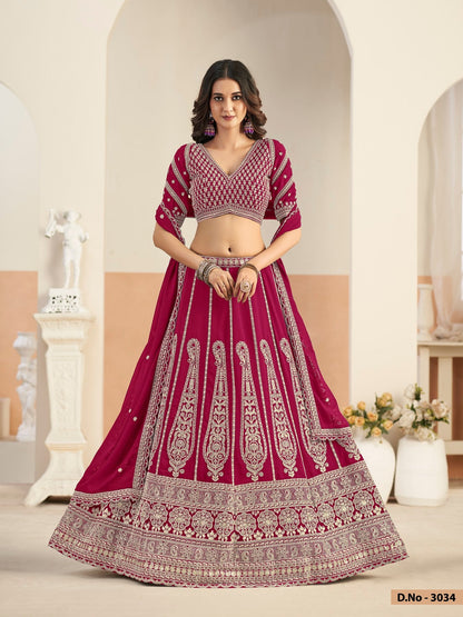 Anita Rani Pink Faux Georgette Lehenga Choli With Sequence Work