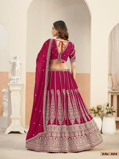 Anita Rani Pink Faux Georgette Lehenga Choli With Sequence Work