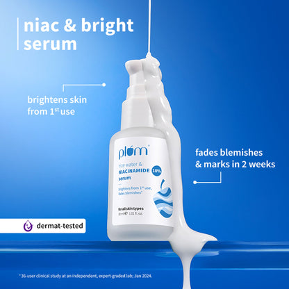 Plum E-Luminence Cleansing Balm and 10% Niacinamide Brightening Face Serum with Rice Water