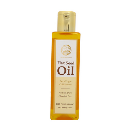 The Pure Story Natural Cold Pressed Flax Seed Oil for Hair & Skin