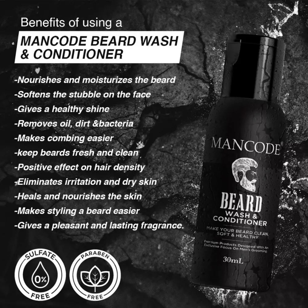 Mancode Beard Wash Conditioner - 30 ml