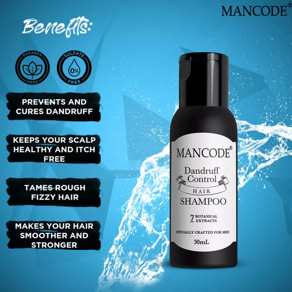 Mancode Dandruff Control Hair Shampoo For Men - 30 ml