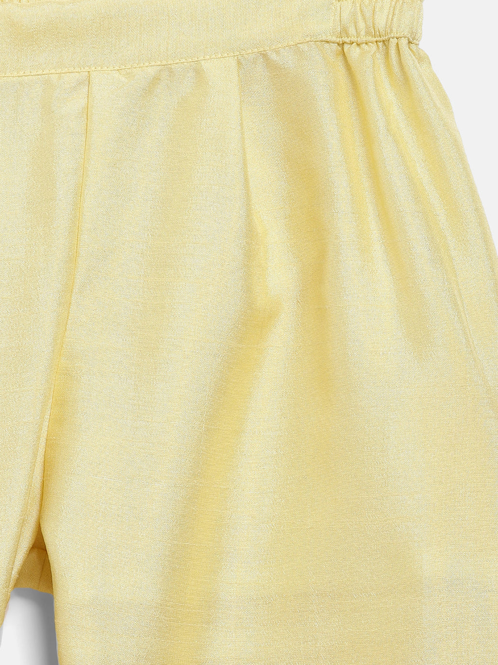 Ahalyaa Yellow Poly Silk Straight Kurta Sets