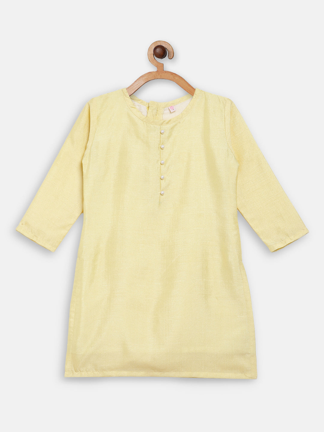 Ahalyaa Yellow Poly Silk Straight Kurta Sets