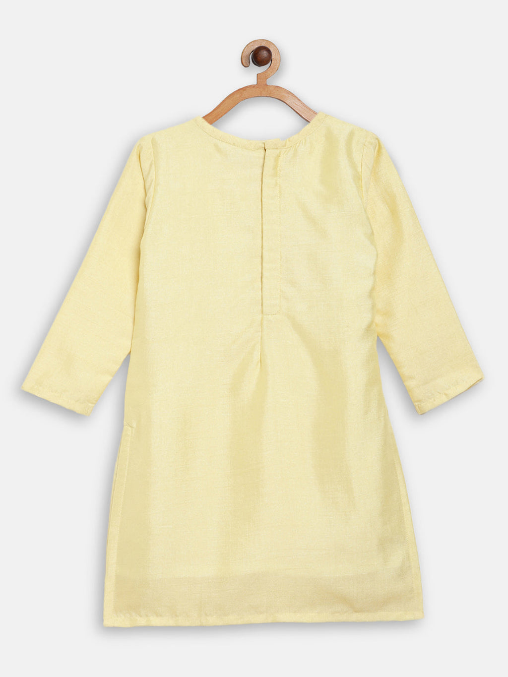 Ahalyaa Yellow Poly Silk Straight Kurta Sets