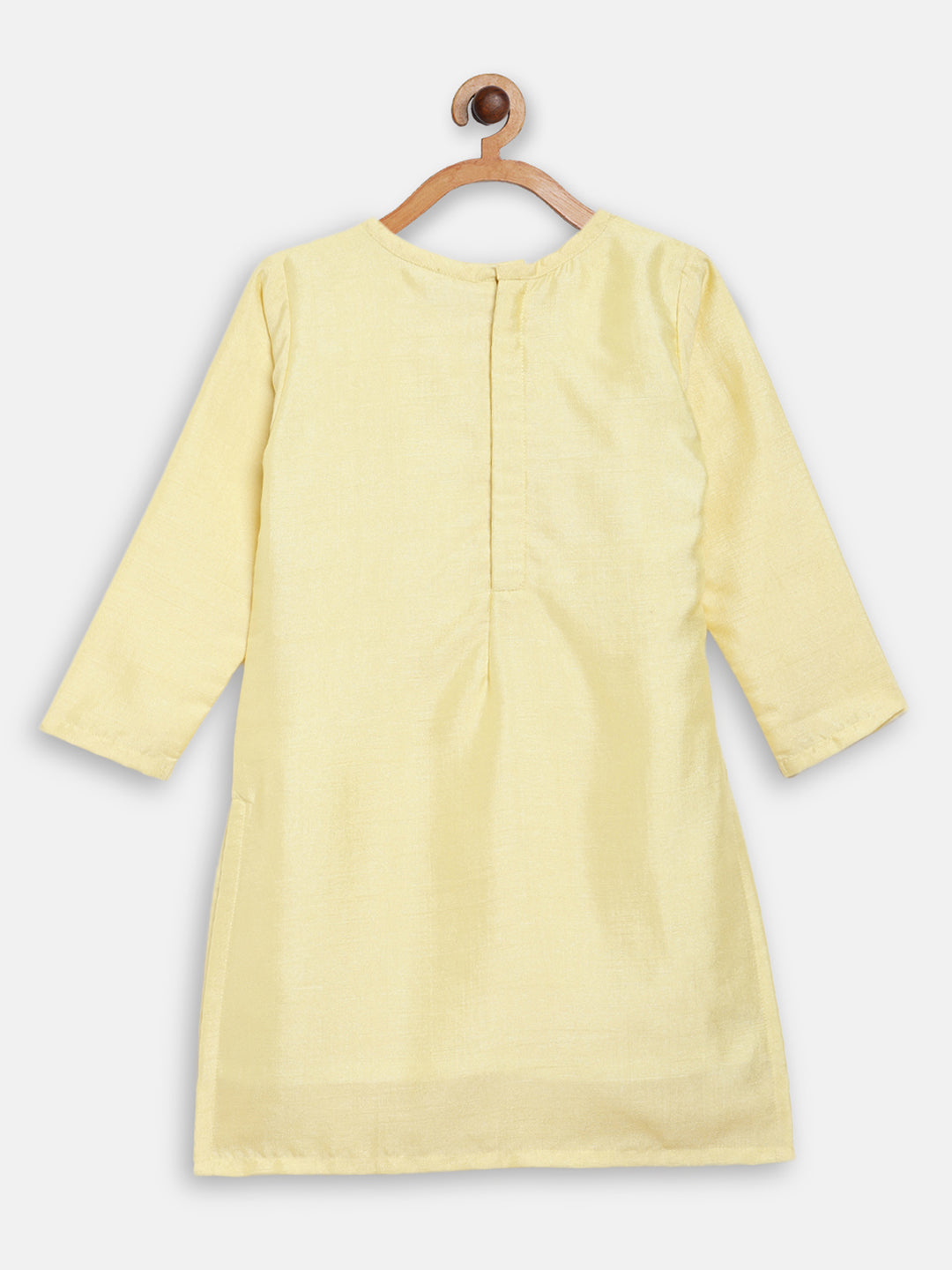 Ahalyaa Yellow Poly Silk Straight Kurta Sets