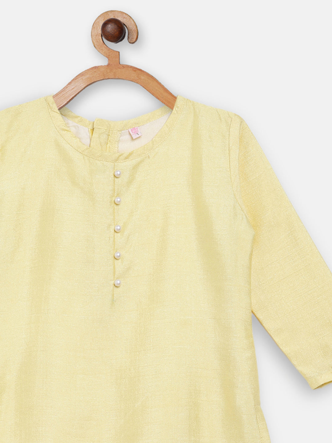 Ahalyaa Yellow Poly Silk Straight Kurta Sets