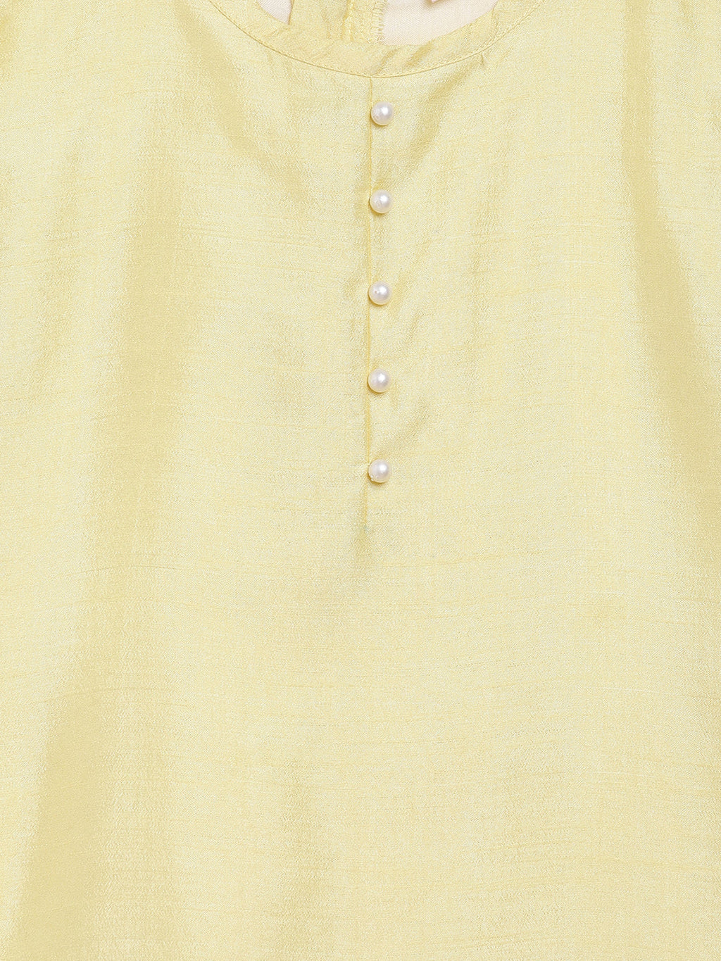 Ahalyaa Yellow Poly Silk Straight Kurta Sets