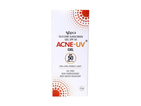 IPCA Acne-UV Gel Broad-Spectrum 50 SPF PA+++ UVA/UVB Gel - 50 gms