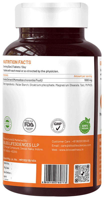 Bliss Welness Antioxidant Karela Extract Veg Tablet