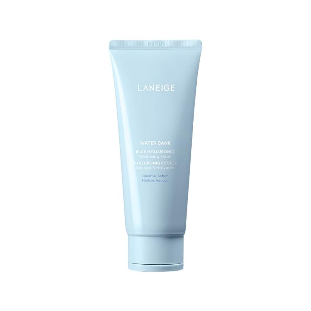 LANEIGE Water Bank Hyaluronic Acid Cleansing Gel Foam | Hydrating Facial Cleanser with Hyaluronic Acid | Gentle Formula for Clean, Refreshed Skin | Korean Skincare Essential-150ml