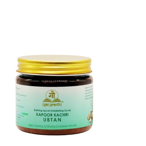 GuaGranth Ubtan Kapur Kacheri - 80G (Pack Of 1) | Sandalwood, Rose Petals, Amba Haldi, Hibiscus Petals, Amla, Red Lentil etc | Removes Dead Skin, Blackheads & Excess Oil