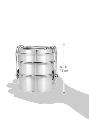 Neelam Clipper Stainless Steel Tiffin Box Set, 3 Container - 1100 ml