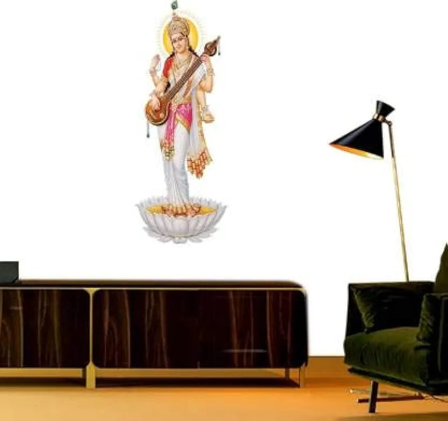 Rangoli White Glossy Vinyl Wall Sticker Premium Self-Adhesive Waterproof Parent-14 Design-7