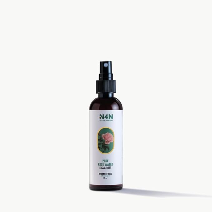 Nature4nature Facial Hydrating Mist Pure Rose Water | Refreshing & Hydrating Facial Toner for Normal to Oily Skin Face Toner - 100 Ml