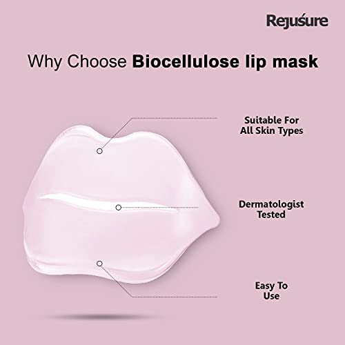 Rejusure Biocellulose Lip Mask Hydrates Lip Anti-chapped Lip Mask for Dry Lip Men & Women – 5 Masks