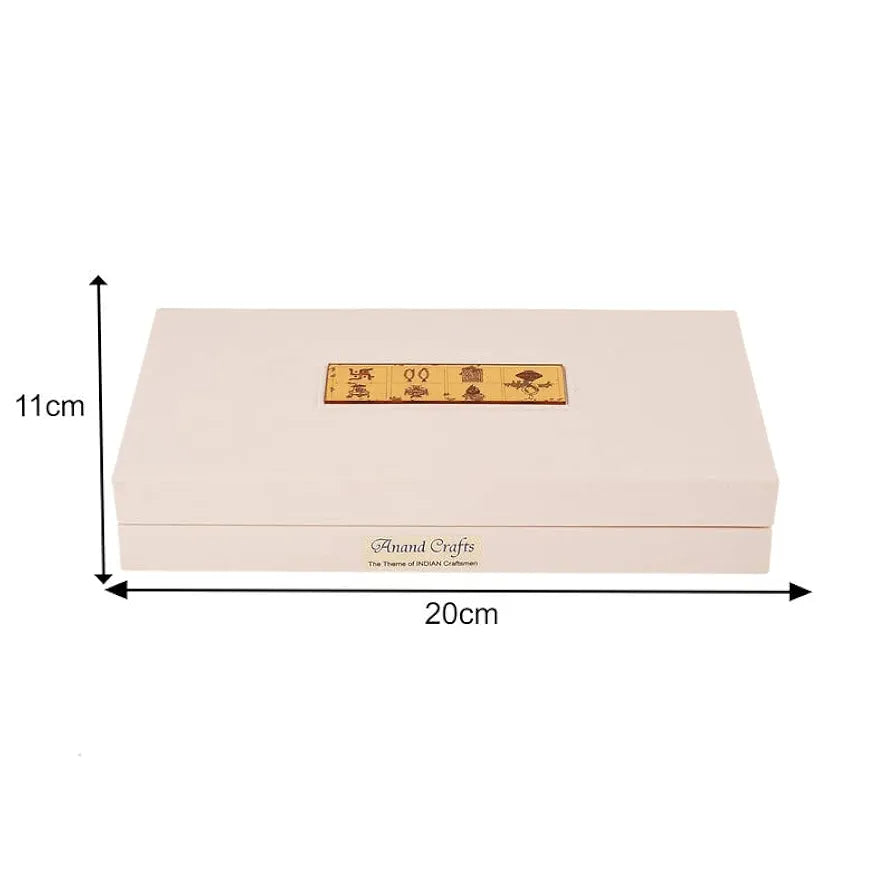 Jaipur Ace Bhagwan Mahaveer Swami Ji Jain Gold Plated Charan Paduka Yantra With Wooden Box