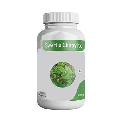 Giosun Swertia Chirayita Veg Capsules - 500 mg - 60 Caps