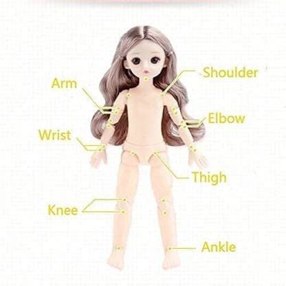 Tickles Movable Jointed Classy Cute Girl Fashionable Doll 30 cm Color & Design May Vary