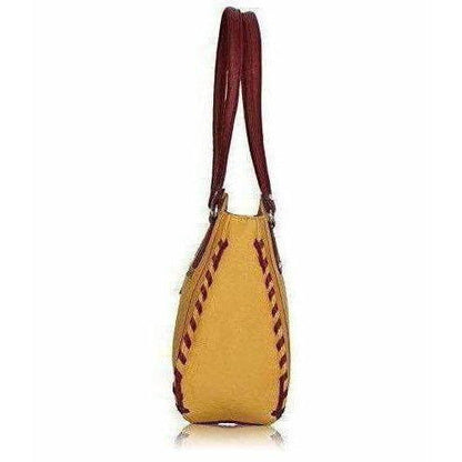 Women's Handbag (Beige And Maroon)