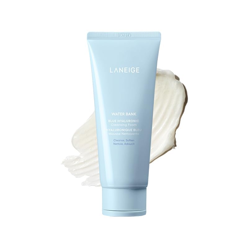 LANEIGE Water Bank Hyaluronic Acid Cleansing Gel Foam | Hydrating Facial Cleanser with Hyaluronic Acid | Gentle Formula for Clean, Refreshed Skin | Korean Skincare Essential-150ml
