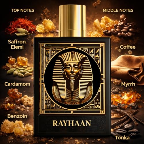 RAYHAAN Pharaoh Spicy, Coffee, Amber, Sweet Eau de Parfum Spray, Long-Lasting Fragrance for Unisex