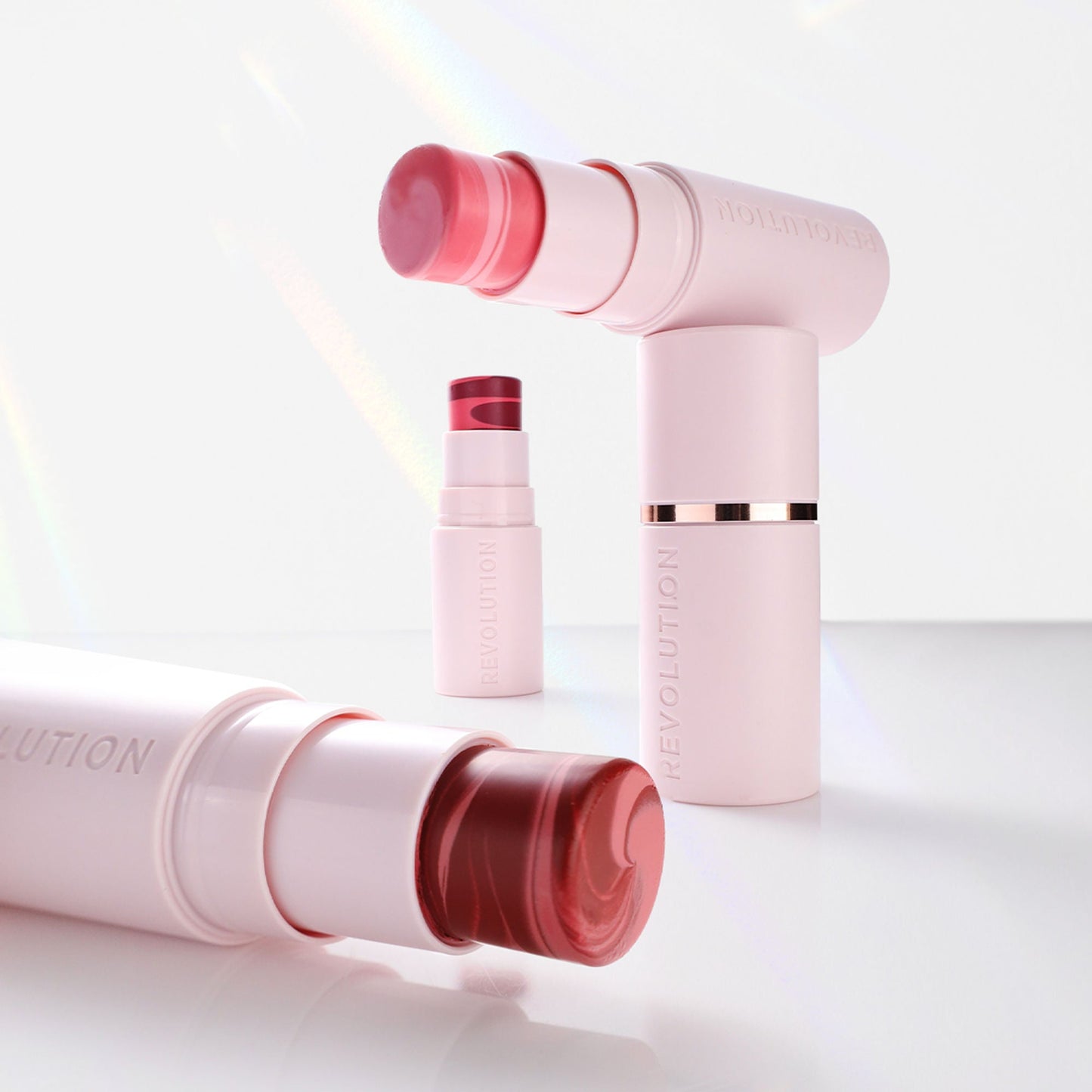 Makeup Revolution Skin Silk Marble Blush Stick - Pinched Light Pink