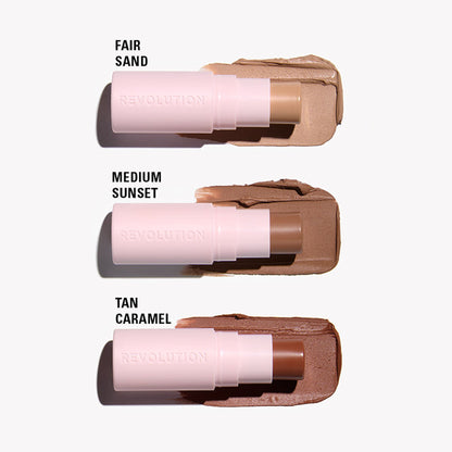 Makeup Revolution Skin Silk Bronzer Stick - Tan Caramel