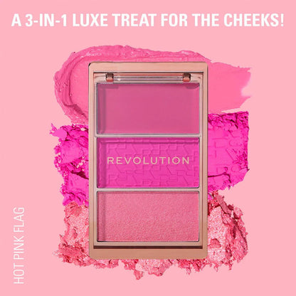 Makeup Revolution Blush Icon Palette - Hot Pink Flag