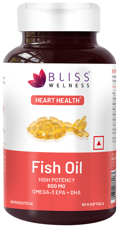 Bliss Welness Heart Health Arctic Fish Oil High Potency Omega-3 Softgel Capsule