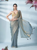 Tikhi Imli Two Tone Poly Chiffon Saree