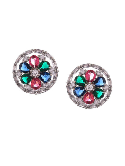 Shoshaa Multicoloured Contemporary Studs Earrings