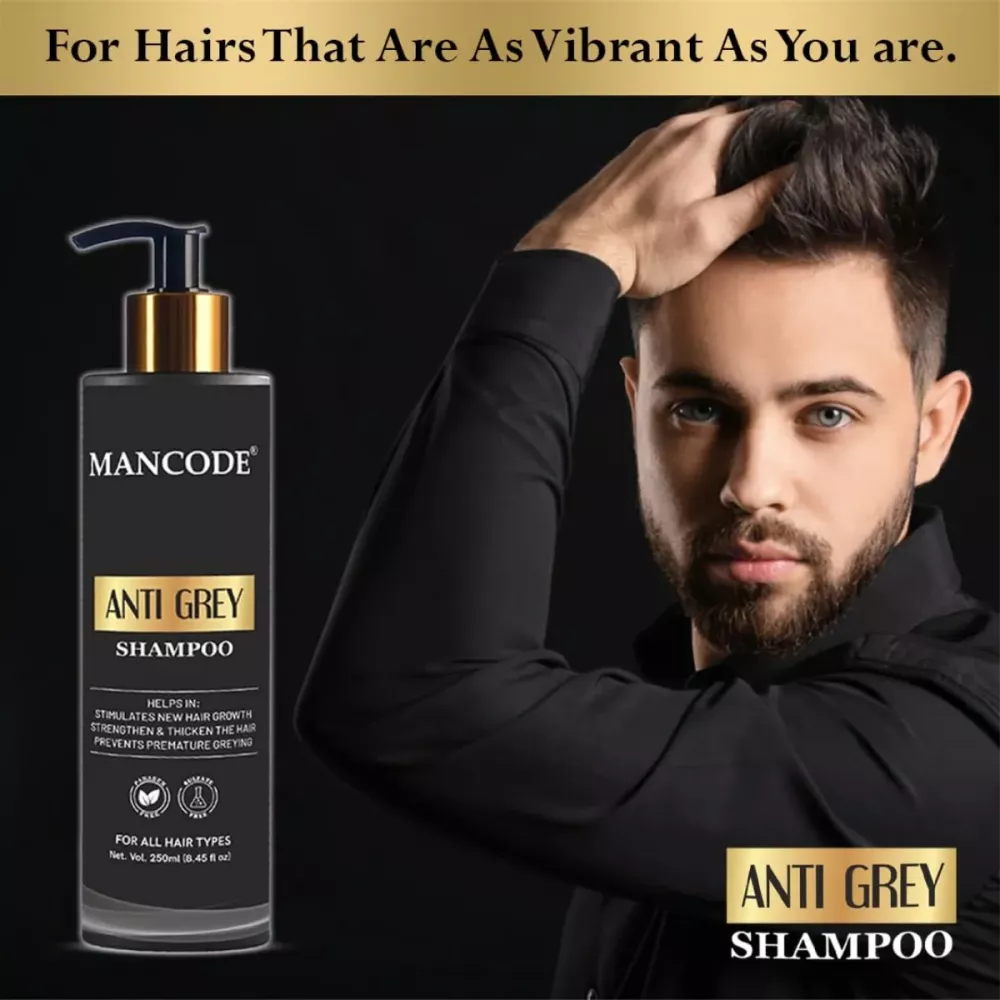 Mancode Anti Grey Hair Shampoo For Men - 250 ml