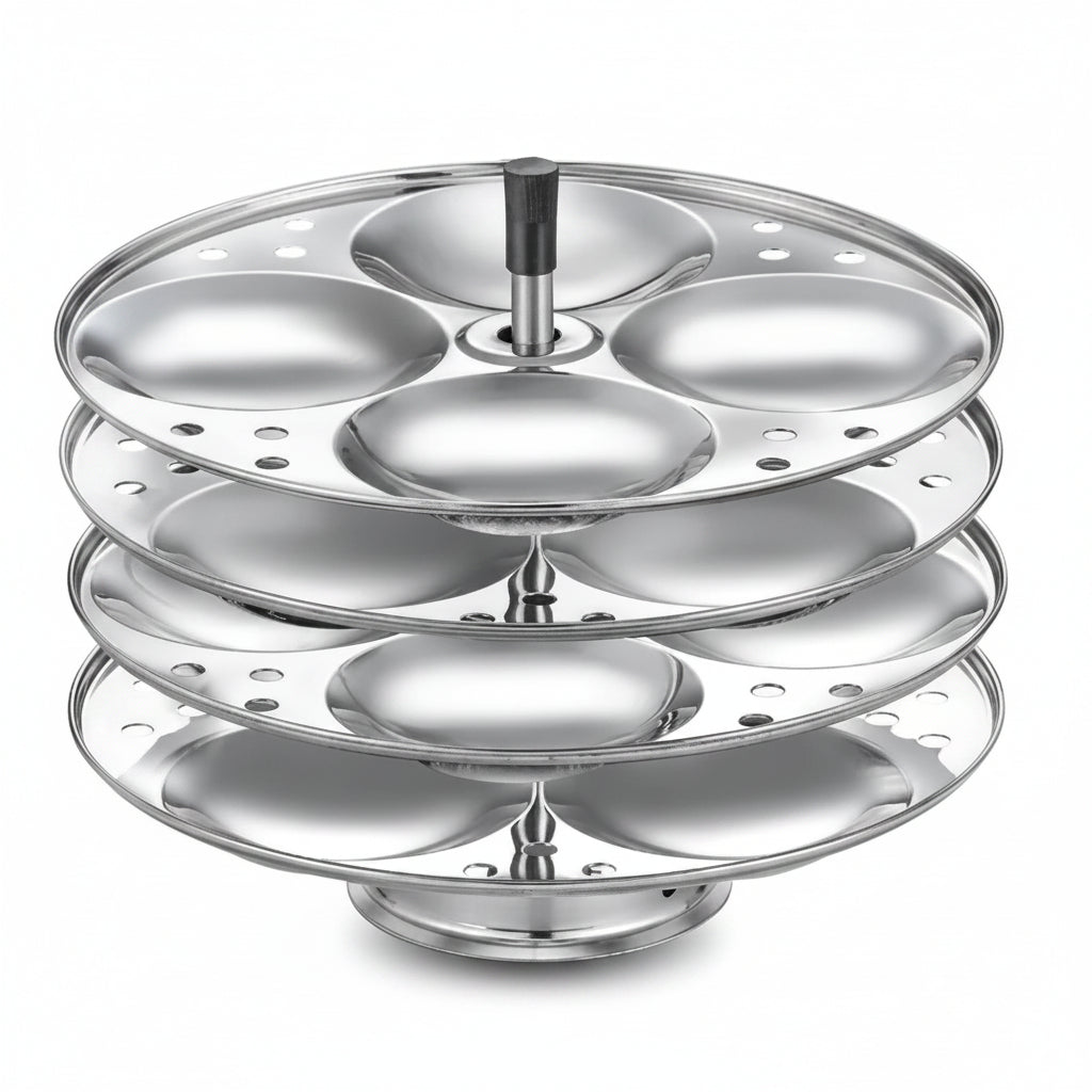 Judge by Prestige Stainless Steel Idli Cooker 4 Plates 16 Idlis