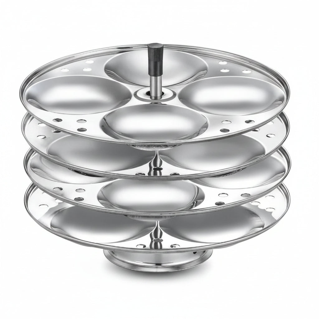 Judge by Prestige Stainless Steel Idli Cooker 4 Plates 16 Idlis