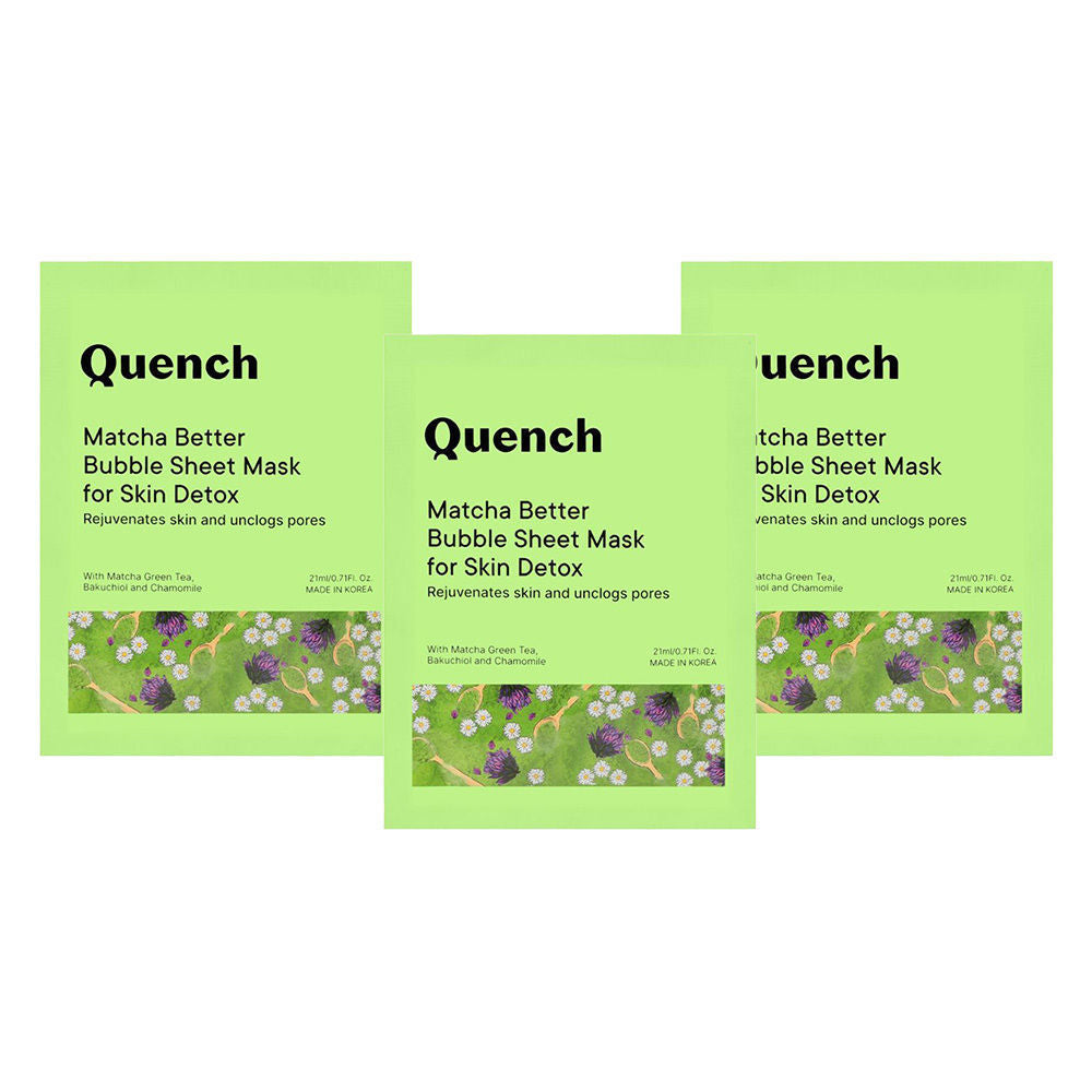 Quench Bubble Sheet Mask - 63 ml (Pack of 3)