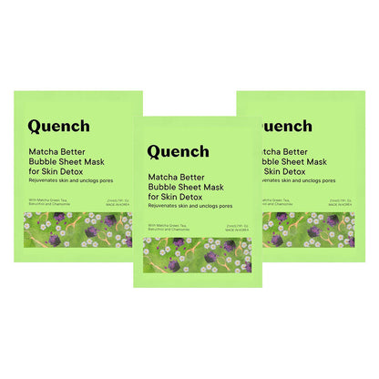 Quench Bubble Sheet Mask - 63 ml (Pack of 3)