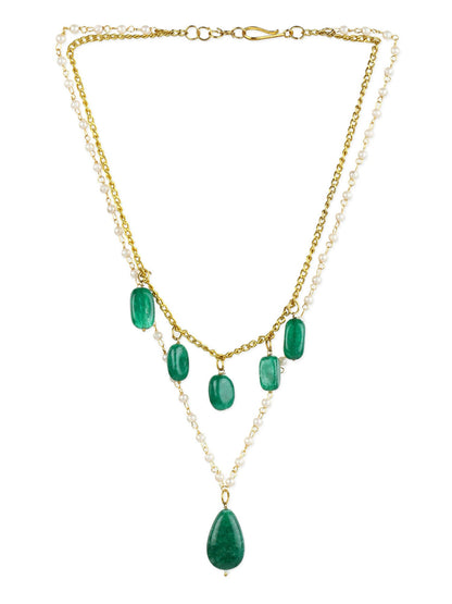 Women's Gold-Polished Necklace - Ruby Raang