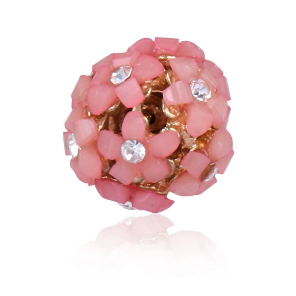 Trendoo Jewelry Gold-Polished Stylish Fancy Party Wear Pink Studs
