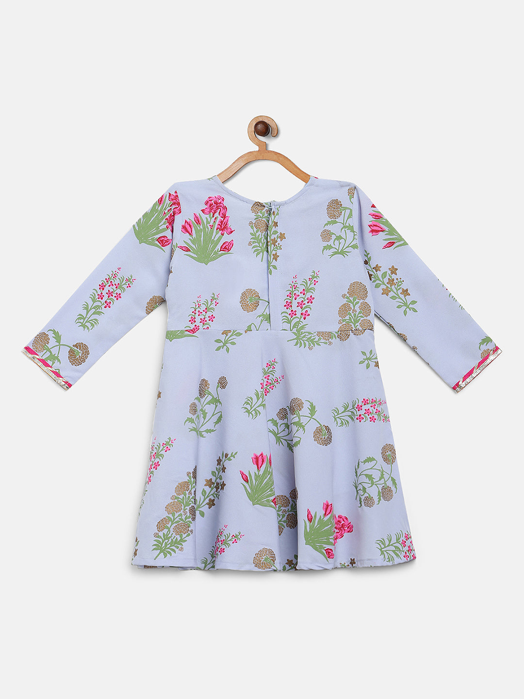 Ahalyaa Blue Crepe Curved Kurta Sets